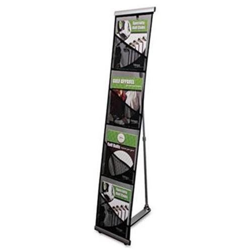 Deflect-o 4 compartment mesh floor display - 54&#034; height x 10&#034; width x (780172) for sale