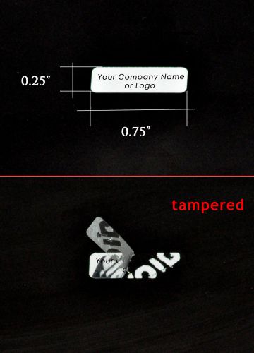 5,000 tamper evident security label custom print silver bright 0.75&#034; x.25 serial for sale