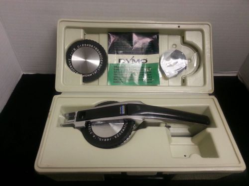 Vintage Dymo Deluxe Embossing Kit 1550 Series Heavy Duty Label Maker With Case