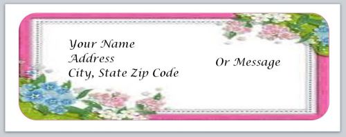 30 Flowers Personalized Return Address Labels Buy 3 get 1 free (bo45)