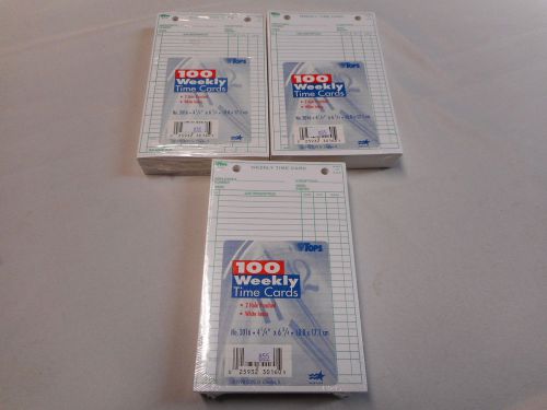 Employee time card, weekly, 4-1/4 x 6-3/4, 100/pack for sale