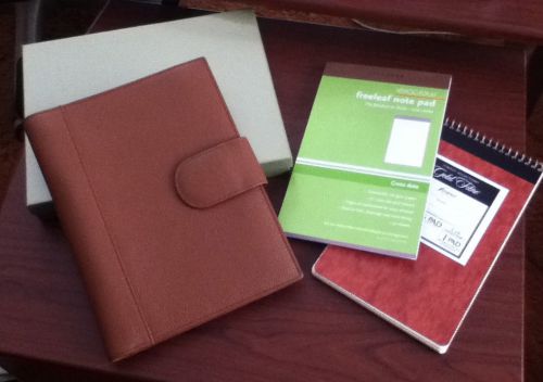 By levenger-soft folio junior-saddle-no mono and three (3) notepads for sale