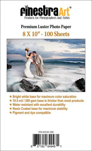 8x10 Premium Luster Photo Paper 100 sheets