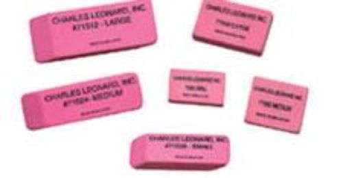 Charles Leonard Eraser Caps Assorted Colors 144 Count