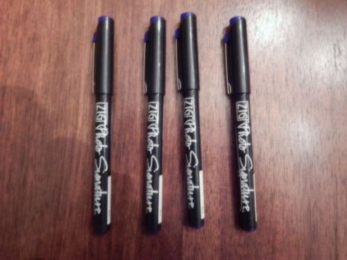 ZIG PHOTO SIGNATURE PENS. LOT OF (4). BLUE COLOR. PS-220  030 NEW OUT OF PACKAGE