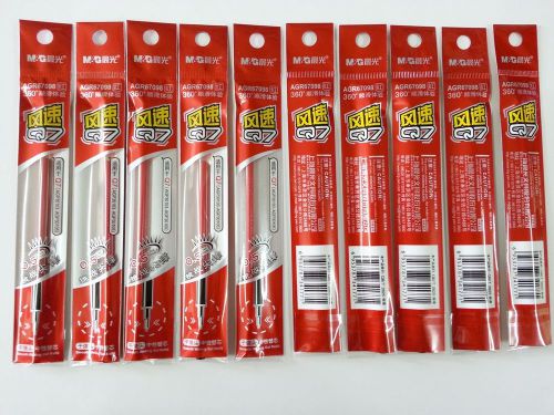 10pcs x refill SHANGHAI  AGR67098  0.5mm fine GEL PEN RED colour