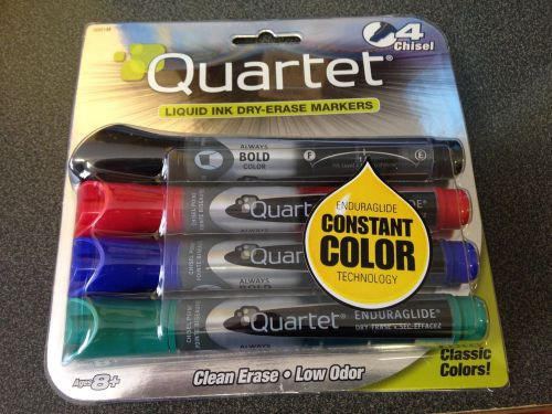 QUARTET 5001M, Dry-Erase Marker, Chisel, Assort, PK4