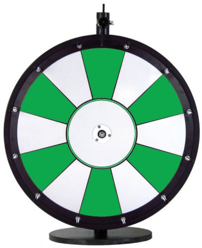 18&#034; green and white promotional dry erase spinning prize wheel for sale