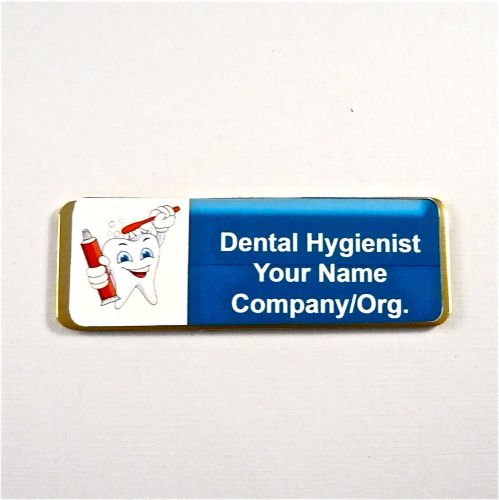 DENTAL HYGIENIST PERSONALIZED MAGNETIC ID NAME BADGE,NURSE,DR,MEDIC,AIRLINES