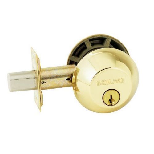 Schlage lock b62nv505 double-cylinder deadbolt-pb 2cyl deadbolt for sale