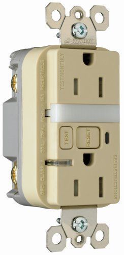 Pass &amp; Seymour 1595NTLTRICC4 Gfci Receptacle/Nightlight Tamper Resistant 15-Amp/