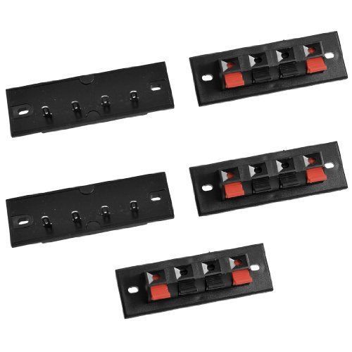 Amico audio cable push type socket 4 position speaker terminal block 5 pcs for sale