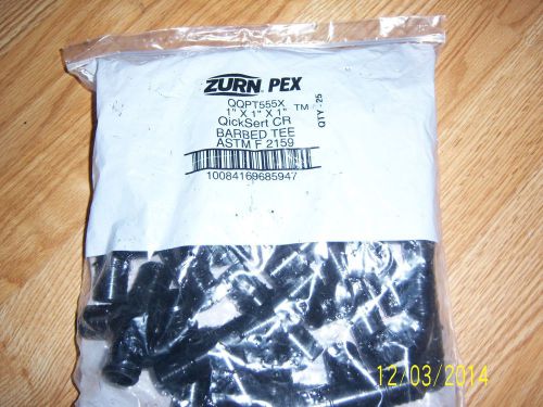 25 NEW ZURN PEX QICKSERT CR QQPT555X 1&#034; X 1&#034; X 1&#034; POLY BARB TEE *