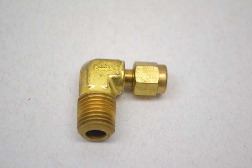 SWAGELOK BRASS 1/4IN MNPT 1/8IN TUBE 90 DEG ELBOW FITTING D431211