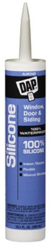 Dap 10.1 OZ, Almond, 100% Silicone Rubber Sealant 08649