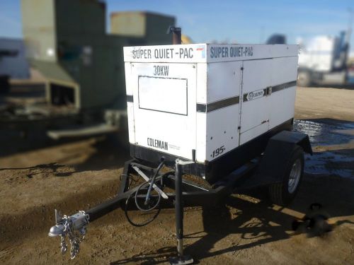 Coleman 195 30 kw portable generator genset super quiet pac (stock #1766) for sale