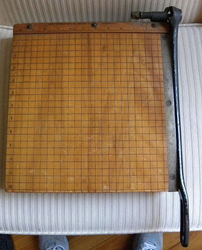 Vintage 12&#034; INGENTO #4 PAPER CUTTER All Original INDUSTRIAL AGE Excellent Condit