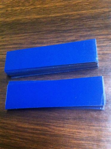 27 BLUE ALUMINUM ENGRAVING MACHINE PLAQUE &amp; TROPHY PLATES  3/4 X 3&#034; MVP TAGS