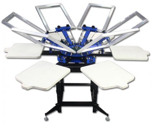 Six color six station silk screen printing machine press diy t-shirt printer for sale