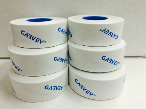 GENUINE GARVEY LABELS FOR PRICE GUN 22-6  22-7  22-8  White 6 ROLLS 1) INK ROLL