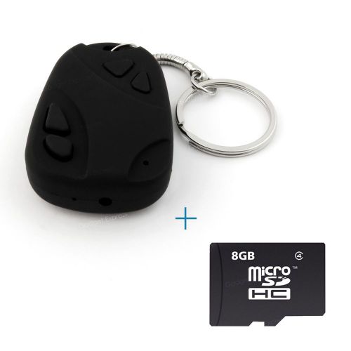 HD Spy Digital Video Camera Fob Keyring Camcorder Mini DVR Cam 8GB Memory Card