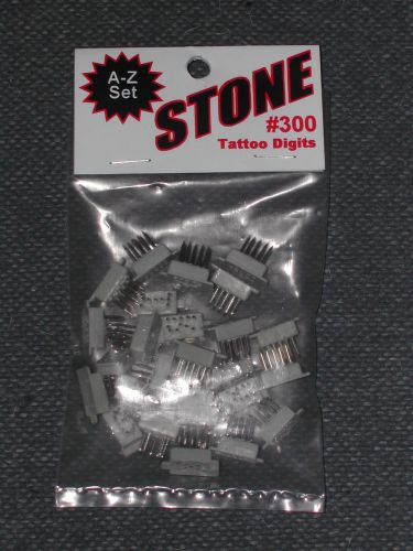 Stone tattoo digits set #300 complete alphabet letters a-z metal w/plastic new for sale