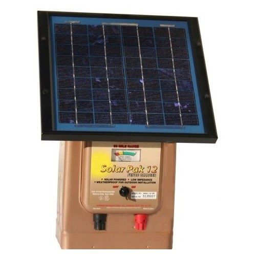 Solar electric fence charger 30-mile low impedance 12-volt parker mccrory power for sale