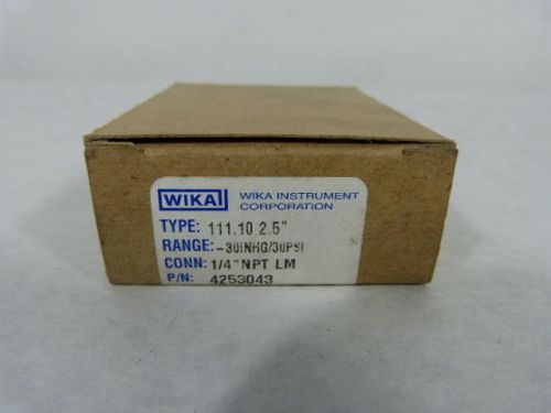 Wika 4253043 Pressure Gauge 1/4&#034; NPT 30psi ! NEW !