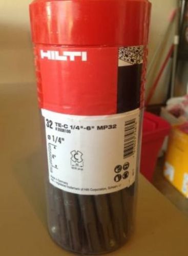 Hilti SDS Plus Hammer Drill Bits 1/4&#034;x6&#034; 32ct Container