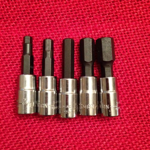 New craftsman  5 pc 1/4&#034; socket hex bit set inch for sale