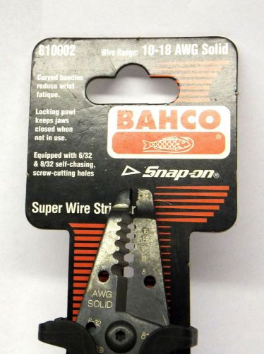 Bahco 810002 super wire strippers 10-18 awg solid for sale