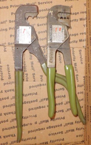 Lot of 2 t &amp; b thomas and betts crimp tools crimpers crimping wt-236 &amp; wt-232 for sale