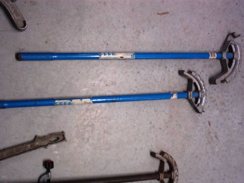 2 ideal pipe benders (74-001 &amp; 74-002) 1/2 emt &amp; 3/4 inch emt complete w/pipes for sale