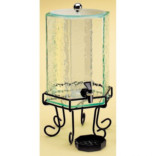 CAL-MIL 2 GAL. OCTOGONAL FAUX GLASS BEVERAGE DISPENSER