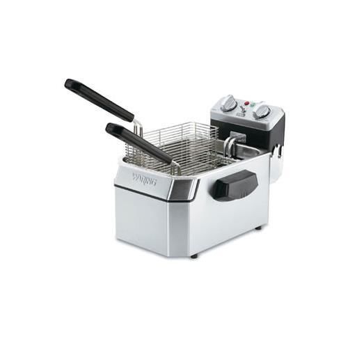 Waring Commercial WDF1500B 208-volt Heavy-Duty Single Electric Deep Fryer, 15-lb