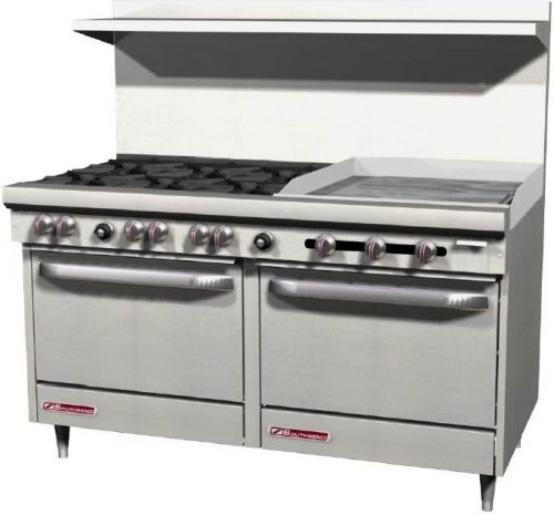 Southbend 60&#034; Gas Stove,6 Burner Range,24&#034; Griddle with Standard Oven S60DD-2G