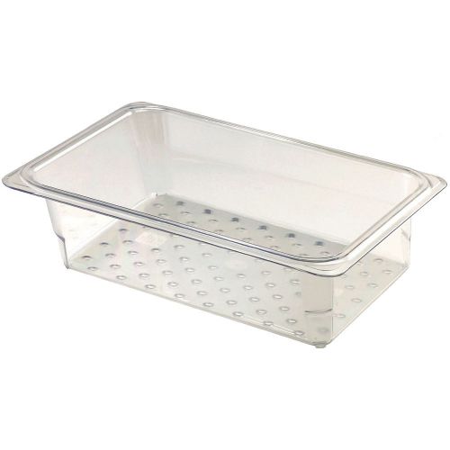 CAMBRO COLANDER PANS, GN 1/3, 3&#034; DEEP, 6PK CLEAR 33CLRCW-135