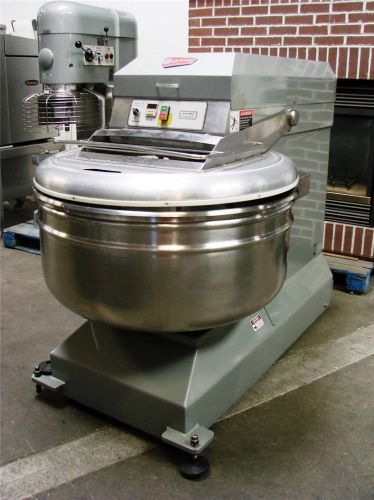 MOLINE 351 &#034;TWO BAG&#034; COMMERCIAL BAKERY SPIRAL DOUGH MIXER