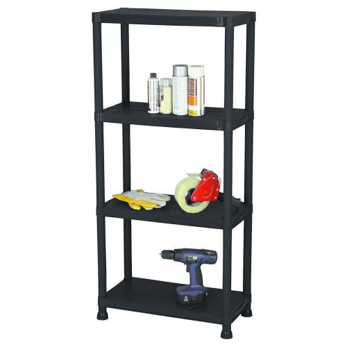 New black Commercial 4-Tier Shelf Shelving Rack