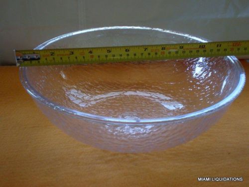 Pebbled Salad Bowl 3 Quart 12 Diam x 4&#034; H  Tablecraft 995C  clear Styrene