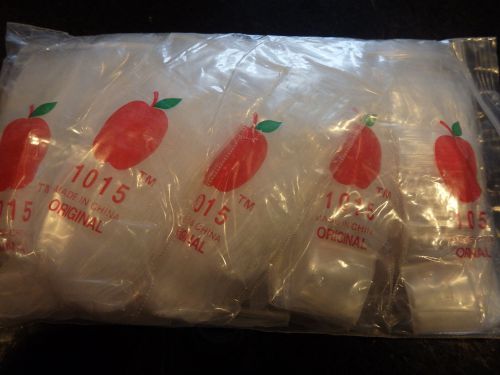 1015 Apple 100 Mini Ziplock Bag Bags Baggies Tiny Plastic Jewelry Coin Dime