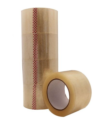 24 rolls clear carton sealing packing packaging tape 3&#034;x110 yards 1.8mil 1case for sale