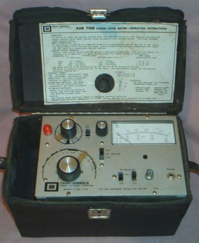 TACO / JERROLD Model AIM 719B - VHF / UHF SIGNAL LEVEL METER - ANTENNA INSTALLER