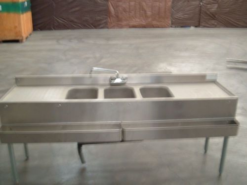 STAILESS STELL 3PLE BAR SINK 78&#039;&#039;