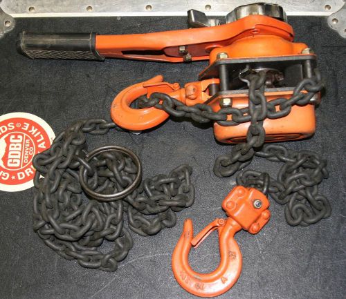 KUKDONG 0.75 TON LEVER LB-90A CHAIN HOISE ORANGE NO RESERVE