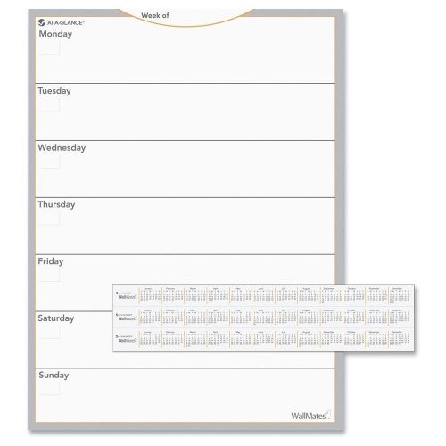 At-A-Glance AW503028 Dry Erase Planning Surface, Weekly, 24&#034;x18&#034;, White