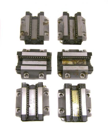 Lot 6 bearing actuator blocks slide rails heavy duty for sale