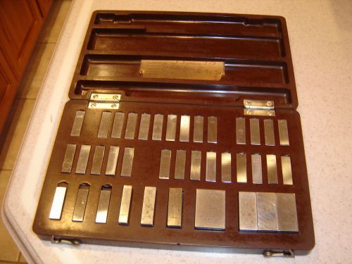 Vintage 38 Piece Johansson, Dearborn Gauge, Gauge Blocks In Case Dated 1933