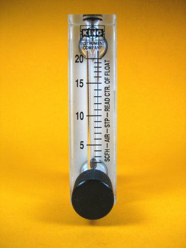 King instrument -  scfh-air-stp -  flow meter, 0-20 for sale