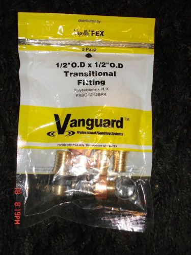 1/2&#034; O.D. X 1/2&#034; O.D. VANGUARD TRANSITIONAL FITTINGS 5 PACK